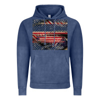 Vintage Denim American flag stitches Vintage Hoodie - CowGirlArtShop