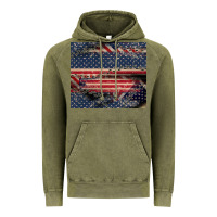 Vintage Olive American flag stitches Vintage Hoodie - CowGirlArtShop