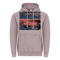 Vintage Zinc American flag stitches Vintage Hoodie - CowGirlArtShop