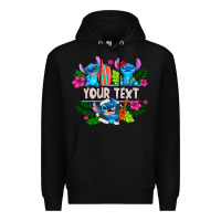 Black Your Text Stich Premium Hoodie - CowhideDigitalArt