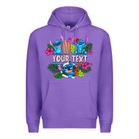Purple Your Text Stich Premium Hoodie - CowhideDigitalArt