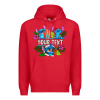 Red Your Text Stich Premium Hoodie - CowhideDigitalArt