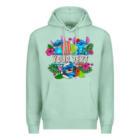 Seafoam Your Text Stich Premium Hoodie - CowhideDigitalArt