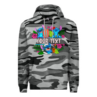 Slate Camo Your Text Stich Premium Hoodie - CowhideDigitalArt