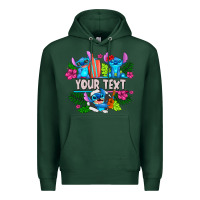 Sports Green Your Text Stich Premium Hoodie - CowhideDigitalArt