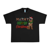 Black merry christmas german shepherd Urban Heavy Tee - RanaPortraitStore