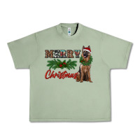 Oil Green merry christmas german shepherd Urban Heavy Tee - RanaPortraitStore