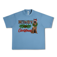 Pebble Blue merry christmas german shepherd Urban Heavy Tee - RanaPortraitStore