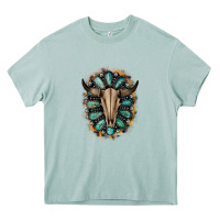 Western Gemstone Bull Skull Heavy Core Tee | Teevron