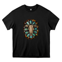 Black Western Gemstone Bull Skull Heavy Core Tee - Bettercallsaul