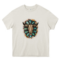 Cream Western Gemstone Bull Skull Heavy Core Tee - Bettercallsaul