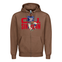 Chestnut O.J. Simpson Zipper Hoodie - trangStudio