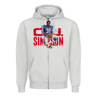 Dove Grey O.J. Simpson Zipper Hoodie - trangStudio