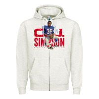 Oatmeal Heather O.J. Simpson Zipper Hoodie - trangStudio