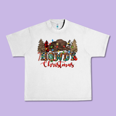 Howdy Christmas Urban Heavy Tee Designed By Cowgirlartshop