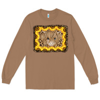 Toasted Coconut Baby Cow Leopard Sunflowers Long Sleeve Tee - CowCowDesign