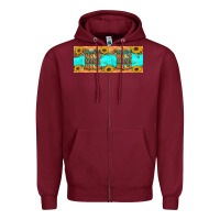 Burgundy Thankful mama mama mama Zipper Hoodie - Artiststas