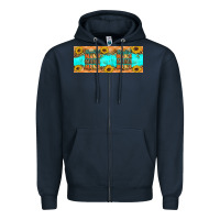 Navy Thankful mama mama mama Zipper Hoodie - Artiststas