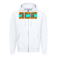 White Thankful mama mama mama Zipper Hoodie - Artiststas