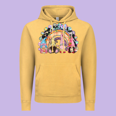 Easter Day Rainbow Gnomes Vintage Hoodie Designed By Cowgirlartshop