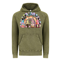 Vintage Olive Easter Day rainbow gnomes Vintage Hoodie - CowGirlArtShop