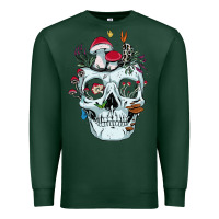 Halloween Skull Collector Mushrooms Flowers And Butterflies Sweatshirt Premium Sweatshirt | Teevron