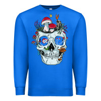 True Royal halloween skull collector mushrooms flowers and butterflies sweatshirt Premium Sweatshirt - trangStudio