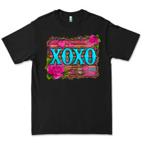 Black xoxo valentine's day pink roses and hearts Premium Tee - Jasminsmagicworld
