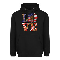 Black patriotic sunflower love Heavyweight Hoodie - BarkalooDesign