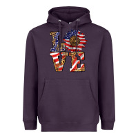 Plum patriotic sunflower love Heavyweight Hoodie - BarkalooDesign