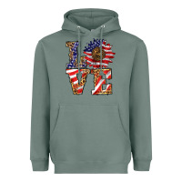 Sage patriotic sunflower love Heavyweight Hoodie - BarkalooDesign