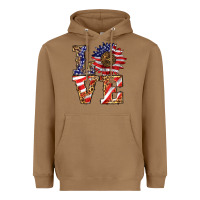 Toasted Coconut patriotic sunflower love Heavyweight Hoodie - BarkalooDesign