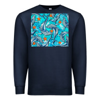 Navy humpback whale tumbler Premium Sweatshirt - BarkalooDesign