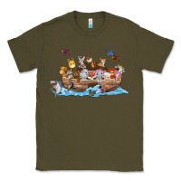 Army Green noahs ark Classic Tee - texasbilliewilder
