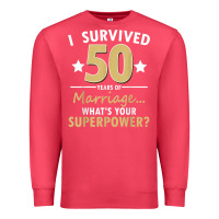 Cardinal 50 years of marriage superpower 50th wedding anniversary Premium Sweatshirt - trangStudio