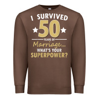 Chestnut 50 years of marriage superpower 50th wedding anniversary Premium Sweatshirt - trangStudio