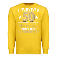 Lemon 50 years of marriage superpower 50th wedding anniversary Premium Sweatshirt - trangStudio