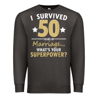 Smoke 50 years of marriage superpower 50th wedding anniversary Premium Sweatshirt - trangStudio