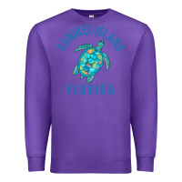 Purple sanibel island beach design  sea turtle illustration gift pullover hoo Premium Sweatshirt - trangStudio