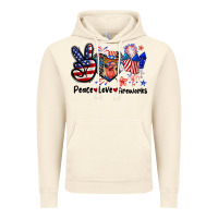 Vintage Artic Peace love fireworks 4th of july Vintage Hoodie - CowGirlArtShop