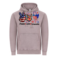 Vintage Zinc Peace love fireworks 4th of july Vintage Hoodie - CowGirlArtShop