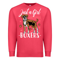 Cardinal Kids Boxer Dog Just A Girl Who Loves Boxers Gift Premium Sweatshirt - trangStudio