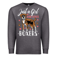 Charcoal Heather Kids Boxer Dog Just A Girl Who Loves Boxers Gift Premium Sweatshirt - trangStudio