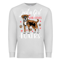 Dove Grey Kids Boxer Dog Just A Girl Who Loves Boxers Gift Premium Sweatshirt - trangStudio