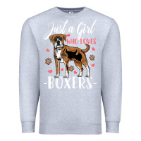 Heather Grey Kids Boxer Dog Just A Girl Who Loves Boxers Gift Premium Sweatshirt - trangStudio