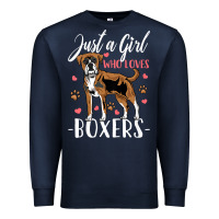 Kids Boxer Dog Just A Girl Who Loves Boxers Gift Premium Sweatshirt | Teevron