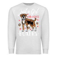 Oatmeal Heather Kids Boxer Dog Just A Girl Who Loves Boxers Gift Premium Sweatshirt - trangStudio