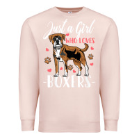 Pale Pink Kids Boxer Dog Just A Girl Who Loves Boxers Gift Premium Sweatshirt - trangStudio