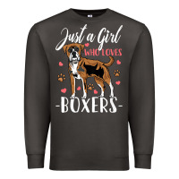Smoke Kids Boxer Dog Just A Girl Who Loves Boxers Gift Premium Sweatshirt - trangStudio