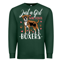 Sports Green Kids Boxer Dog Just A Girl Who Loves Boxers Gift Premium Sweatshirt - trangStudio